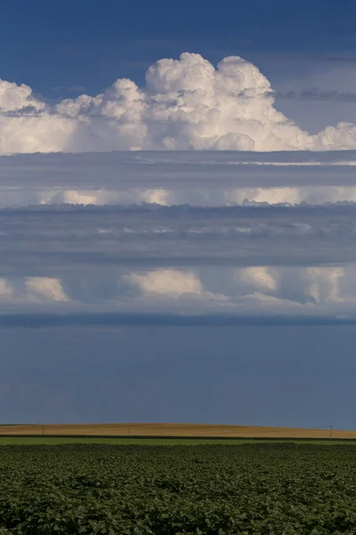 Nuvens de tempestade céu pradaria — Fotografia de Stock