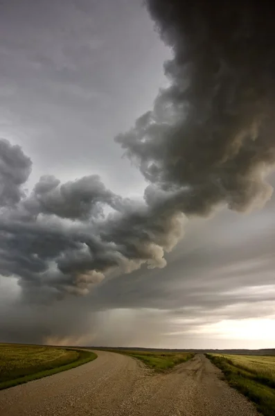 Nuvens de tempestade céu pradaria — Fotografia de Stock
