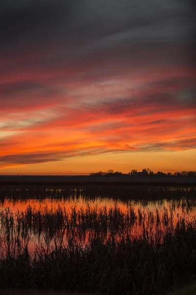 Atardecer Rural Saskatchewan — Foto de Stock