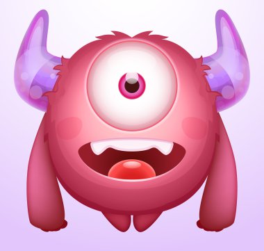 sevimli çizgi canavar