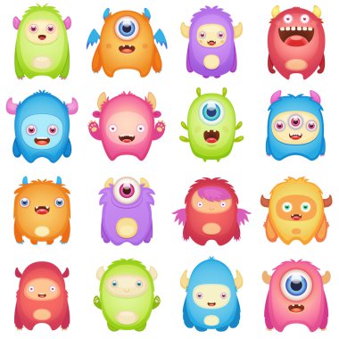 Bir grup sevimli canavar.