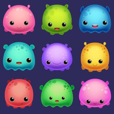 çizgi film canavarlar set