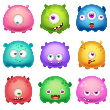 çizgi film canavarlar set