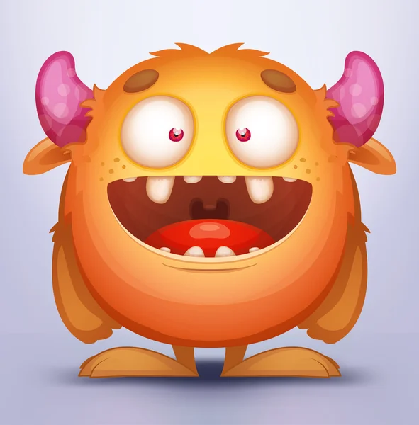 Sevimli portakal monster — Stok Vektör