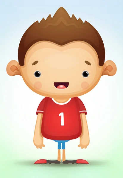 Cartoon Soccer Player — Stock Vector