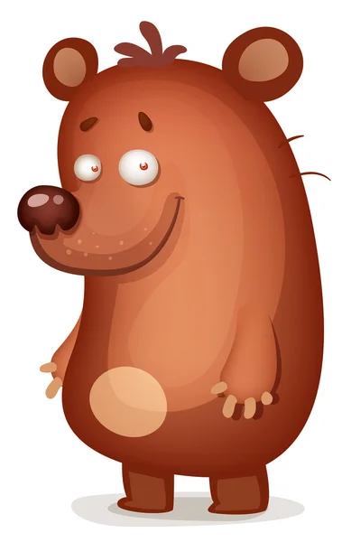 Personagem urso bonito — Vetor de Stock