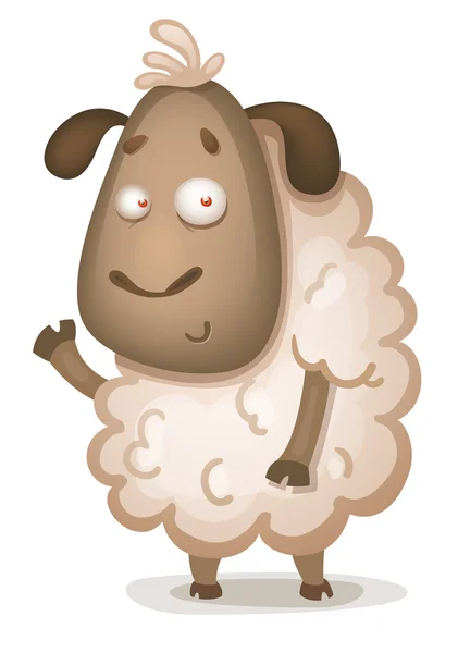 Cute Cartoon Sheep — Stock Vector