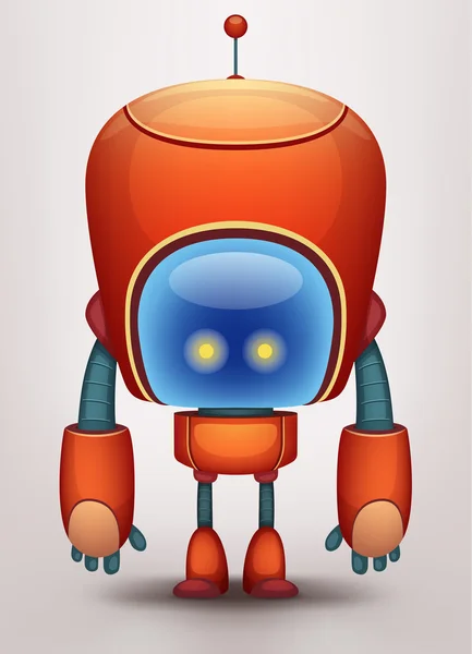 アンテナでの漫画のロボット — ストックベクタ