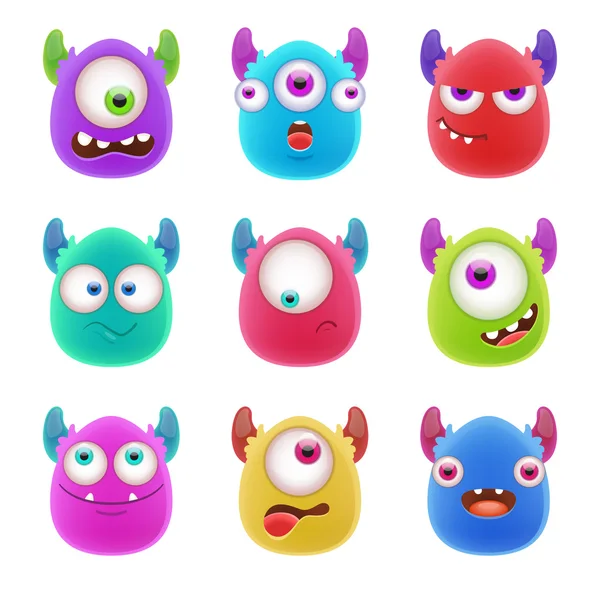 Cartoon Monsters set — Stock Vector