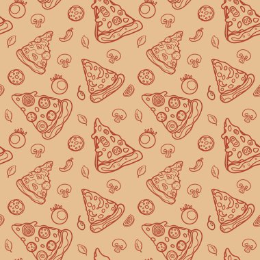 Dikişsiz pizza desen