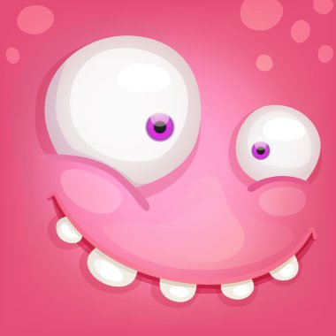rosto do monstro dos desenhos animados