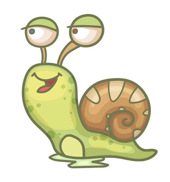 Caracol lindo de dibujos animados — Archivo Imágenes Vectoriales