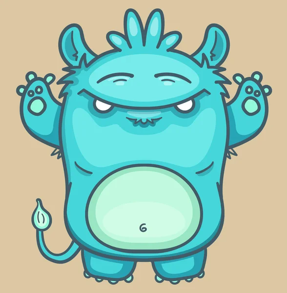 Cartoon Cute Monster — Stock Vector