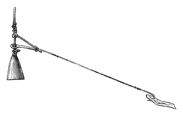 Английская либуретная рыбалка, винтажная гравировка . — стоковый вектор