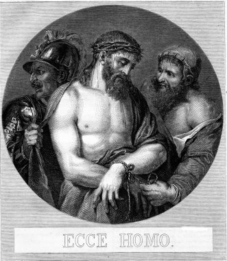 Louvre Müzesi, Titian tablo özniteliği, vintage gravür.