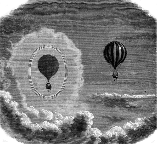 Fenômeno óptico observado em 8 de junho de 1872 por Messrs contra o — Fotografia de Stock