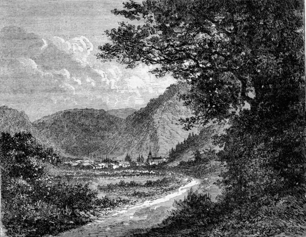 The Ardennes, vintage engraving. — Stock Fotó