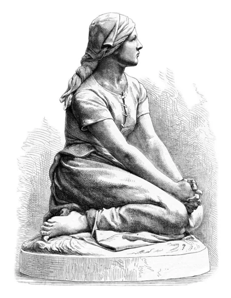 Salon of 1872, Sculpture, Jeanne Dare, inspiration and resolutio — Φωτογραφία Αρχείου