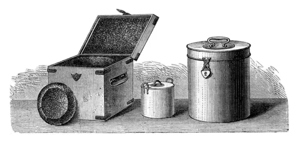 Popular small kitchen, vintage engraving. — Φωτογραφία Αρχείου