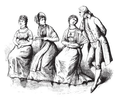 1796 sonra kalıpları vintage oyma.