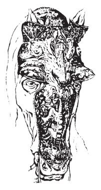 Namlu, antika gravür.