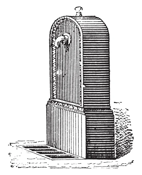 消火栓、ビンテージ彫刻. — ストックベクタ