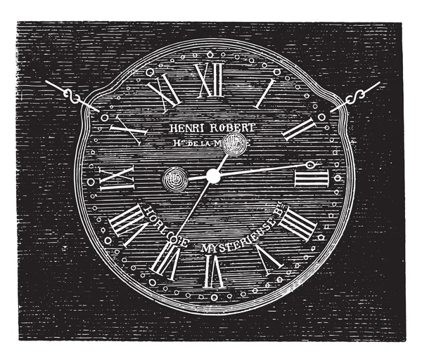 Часы Роберта Анри, винтажная гравировка . — стоковый вектор