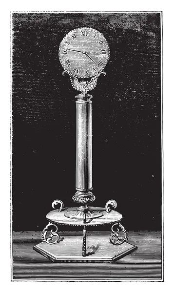 Pendulum Robert Houdin, vintage engraving. — Stockový vektor