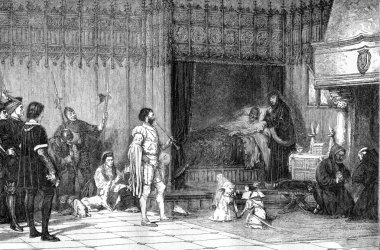 Eğlence Louis Xi, vintage gravür.
