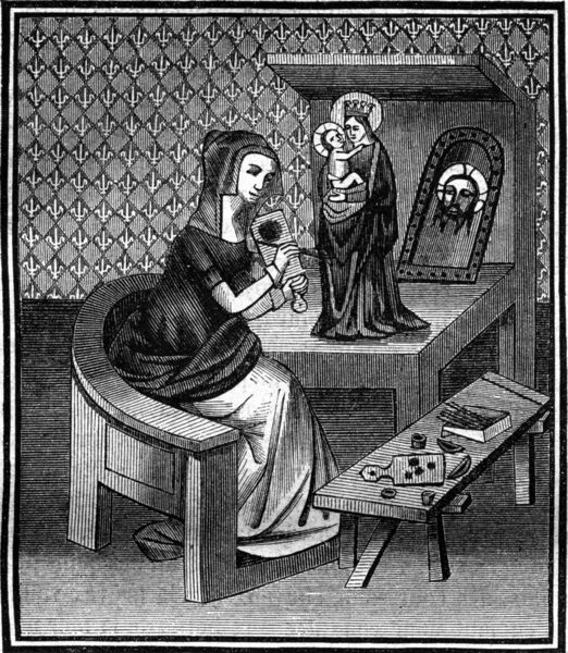 Рукопись известных женщин Боккаччо, пятнадцатый век, винтаж — стоковое фото