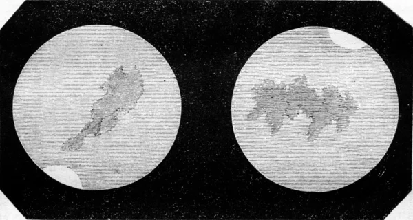 Marte visto dalla terra, incisione vintage . — Foto Stock
