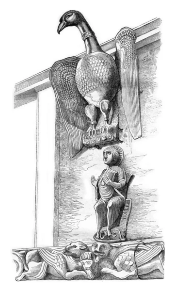 Орёл Святого Иоанна, в церкви Святого Амвросия Миланского, винта — стоковое фото