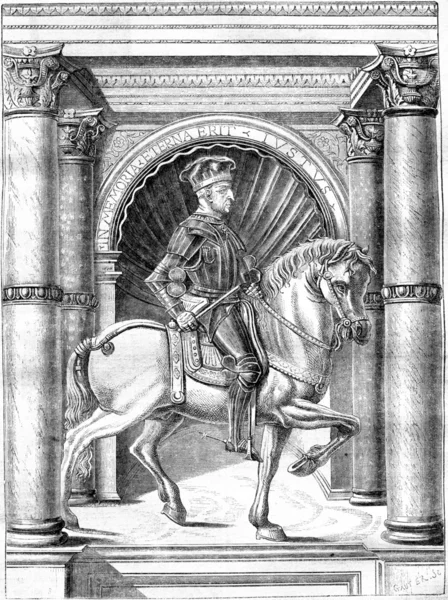 Jacques Attendolo Sforza, dopo la miniatura di un manoscritto de — Foto Stock