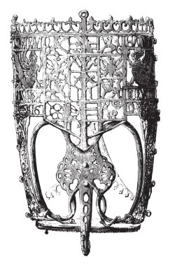 On altıncı yüzyıl, vintage noseband oyma.