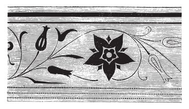 Alt testere cila, vintage oyma.