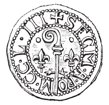 Karşı-mühür, vintage oyma.