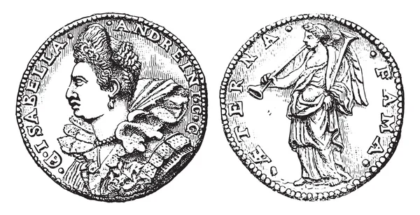 Nationalbibliothek, Medaillenschrank. Medaille für Guillaum — Stockvektor