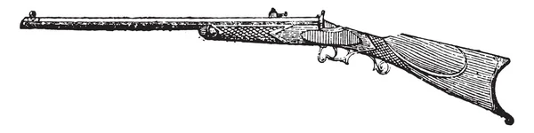巴黎步枪，复古雕刻. — 图库矢量图片