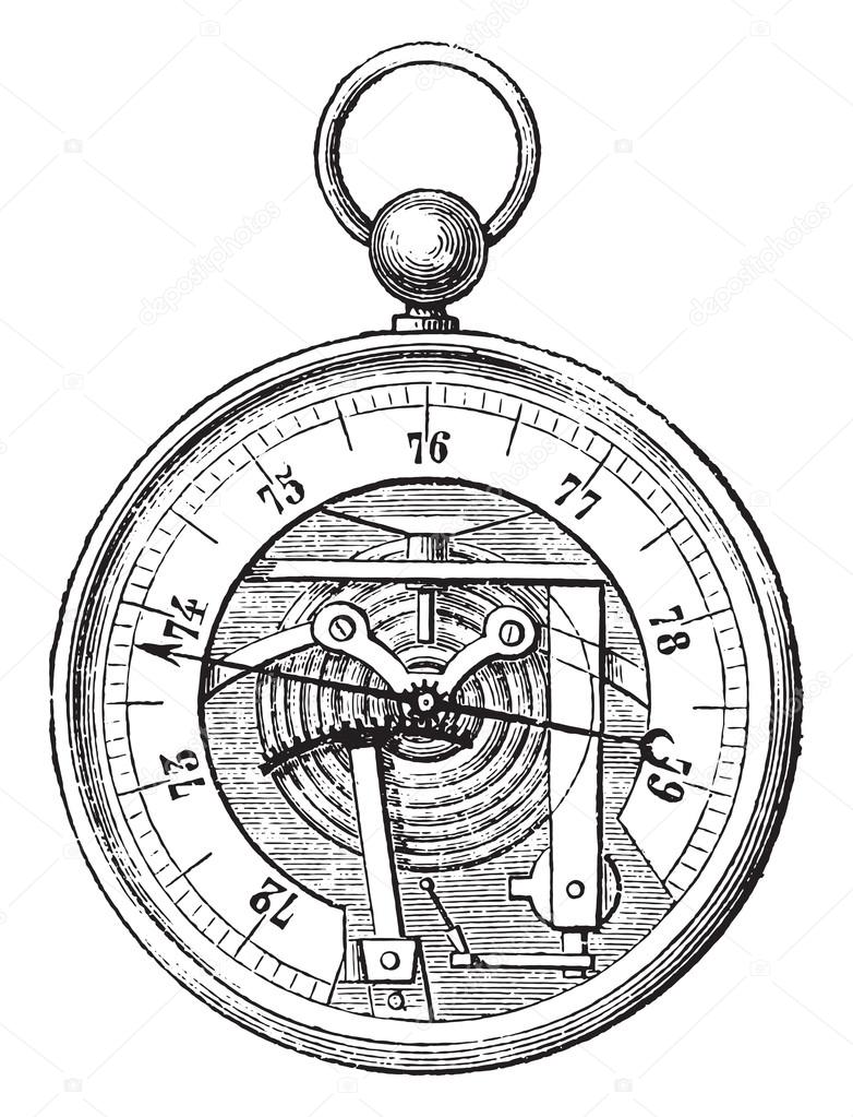 Barometer sketch engraving vector illustration. Scratch board style  imitation. Black and white hand drawn image. Stock Vector | Adobe Stock