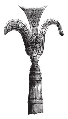 On altıncı yüzyıl budama, vintage gravür.