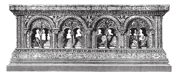 Part of the Tomb of Henry the Large, the former Saint-Etienne de — Stock Vector