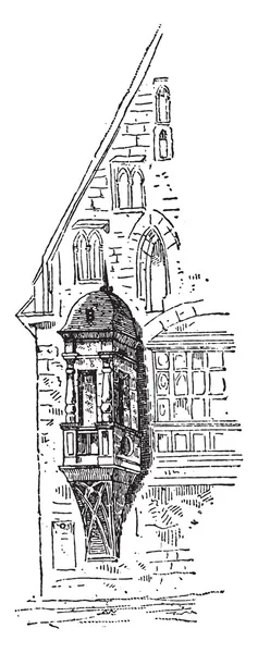 Bartizan, grabado vintage . — Archivo Imágenes Vectoriales