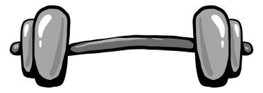 İlginç halter, illüstrasyon, beyaz arkaplan vektörü