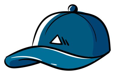 Mavi başlık, illüstrasyon, beyaz arkaplan vektörü