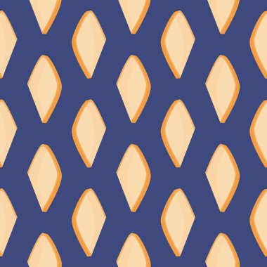 Ekmek dilimi, koyu mavi arka planda kusursuz desen..