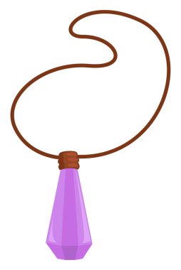 Mor kristal, illüstrasyon, beyaz arkaplan üzerindeki vektör