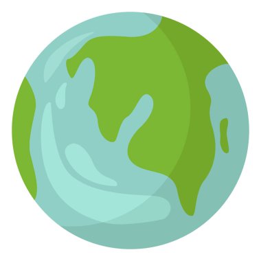 Dünya gezegeni, illüstrasyon, beyaz arkaplan üzerindeki vektör