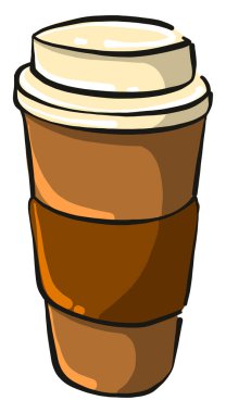 Eko fincan, illüstrasyon, beyaz arkaplan üzerindeki vektör