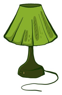 Yeşil lamba, illüstrasyon, beyaz arkaplanda vektör