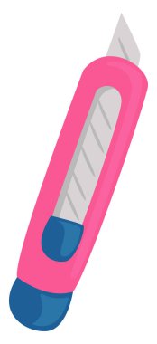 Pembe neşter, illüstrasyon, beyaz arkaplanda vektör